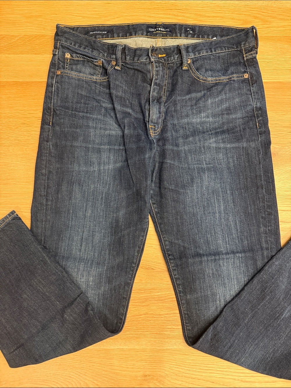 Lucky Brand Men's Straight Dark Blue Jeans